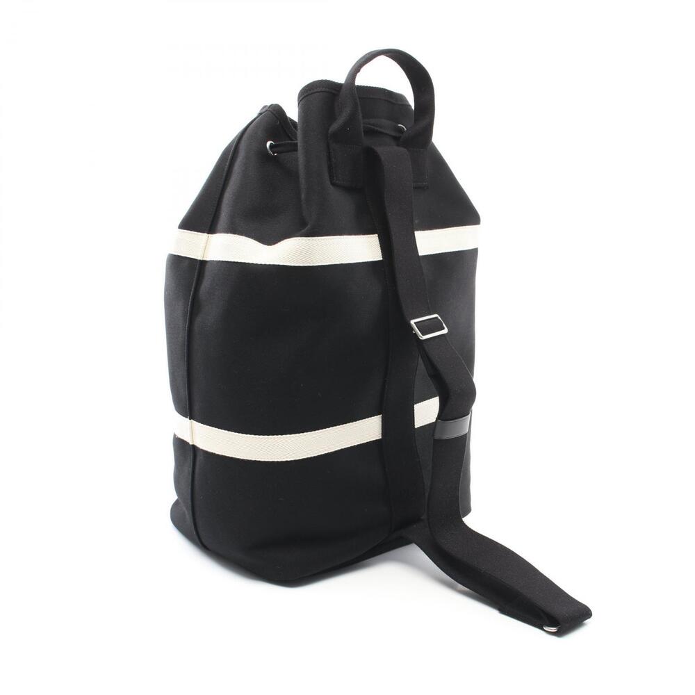 Saint Laurent Rive Gauche Sling Bag Canvas Backpack Black White - Picture 2 of 4